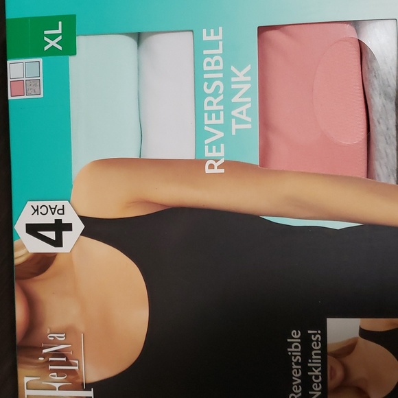 4 Pack Felina, Ladies Reversible Tank, Converts to V-Neck or Scoop Neck. - Picture 5 of 5